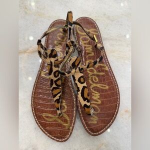 Sam Edelman GiGi Leopard Print Sandals Sz 11